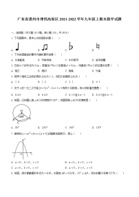 广东省惠州市仲恺高新区2021-2022学年九年级上期末数学试题(含答案)