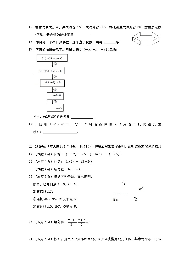山东省济南市高新区2021-2022学年七年级上学期期末考试数学试卷(含答案)03