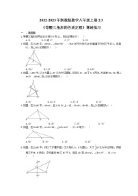 初中数学浙教版八年级上册2.3 等腰三角形的性质定理精品习题