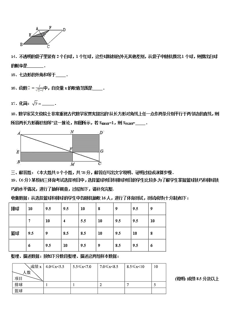 广西梧州市苍梧县2022年中考数学最后冲刺模拟试卷含解析第3页