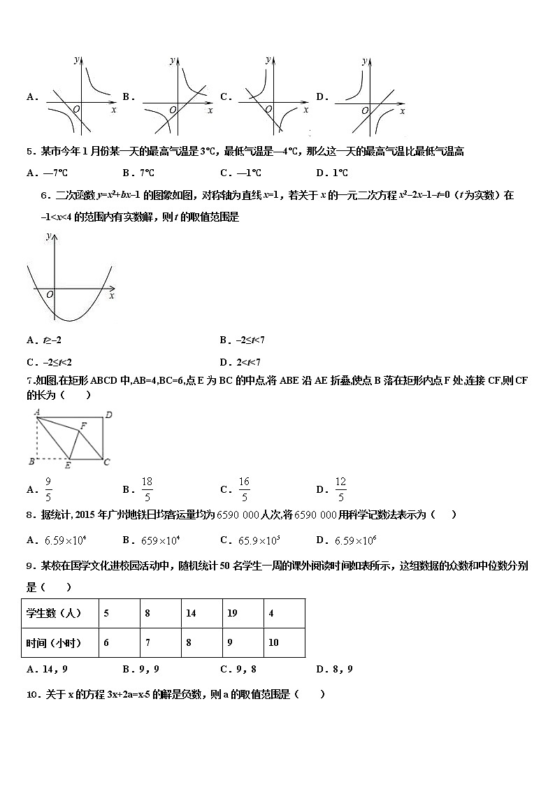 广东省新朗实验校2022年中考数学模试卷含解析02