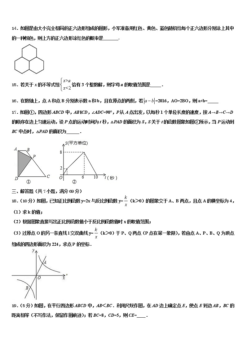 广东省黄埔区广附2021-2022学年中考数学仿真试卷含解析第3页