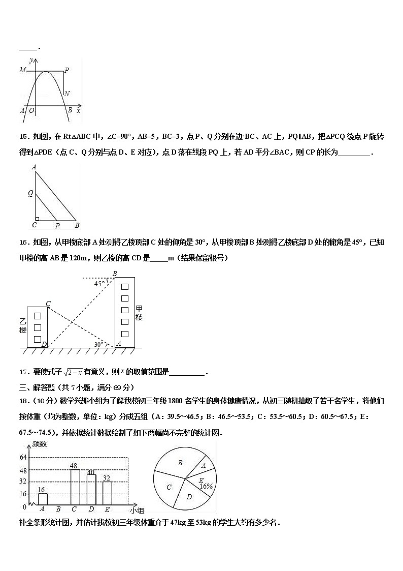 福建省漳州市长泰一中学、华安一中学2021-2022学年中考数学最后冲刺模拟试卷含解析03