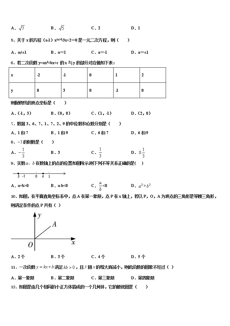 广东普宁市下架山中学2021-2022学年中考数学对点突破模拟试卷含解析02
