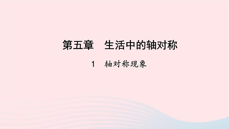 数学北师大版七年级下册同步教学课件第5章生活中的轴对称1轴对称现象作业01