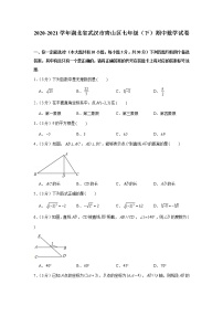 湖北省武汉市青山区2020-2021学年七年级（下）期中数学试卷(含答案)