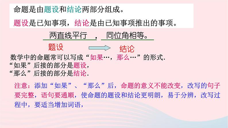 数学人教版七年级下册同步教学课件第5章相交线与平行线5.3平行线的性质5.3.2命题定理证明第7页