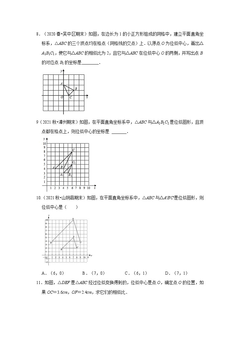 专题4.3 图形的位似（专项训练）-2022-2023学年九年级数学上册《 考点解读•专题训练》（北师大版）第3页