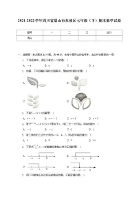 2021-2022学年四川省眉山市东坡区七年级（下）期末数学试卷（含解析）