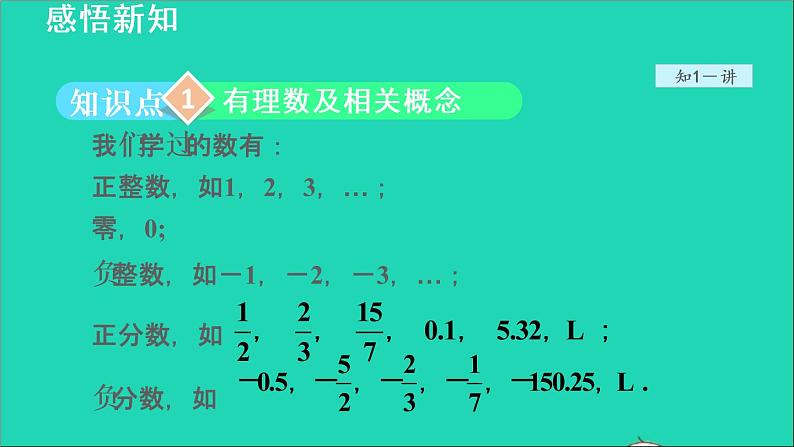 数学苏科版七年级上册同步教学课件第2章有理数2.2有理数与无理数1有理数授课第4页