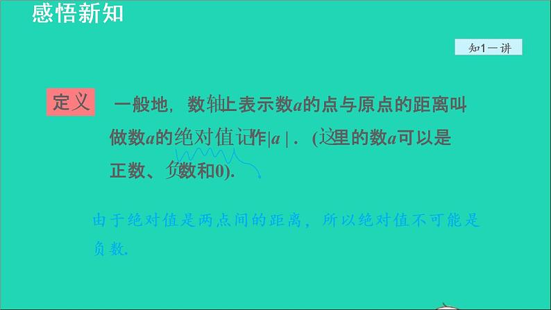 数学苏科版七年级上册同步教学课件第2章有理数2.4绝对值与相反数1绝对值__绝对值的定义和性质授课第6页