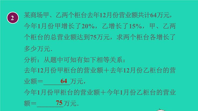 数学苏科版七年级上册同步教学课件第4章一元一次方程4.3用一元一次方程解决问题1列方程解应用题的一般步骤授课05