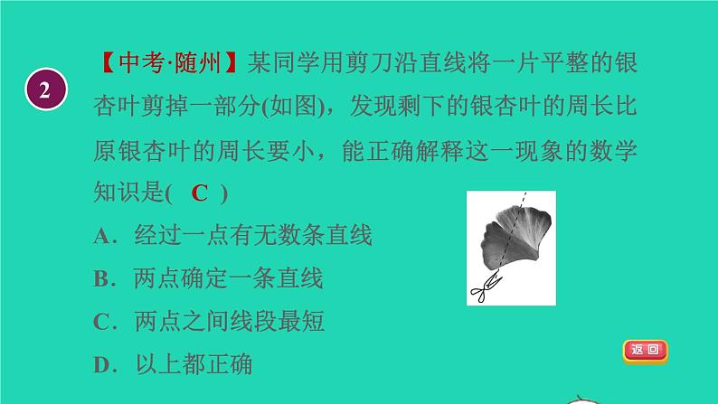 数学苏科版七年级上册同步教学课件第6章平面图形的认识一6.1线段射线直线1线段射线直线授课05