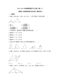 初中数学浙教版九年级上册第4章 相似三角形4.5 相似三角形的性质及应用精品习题