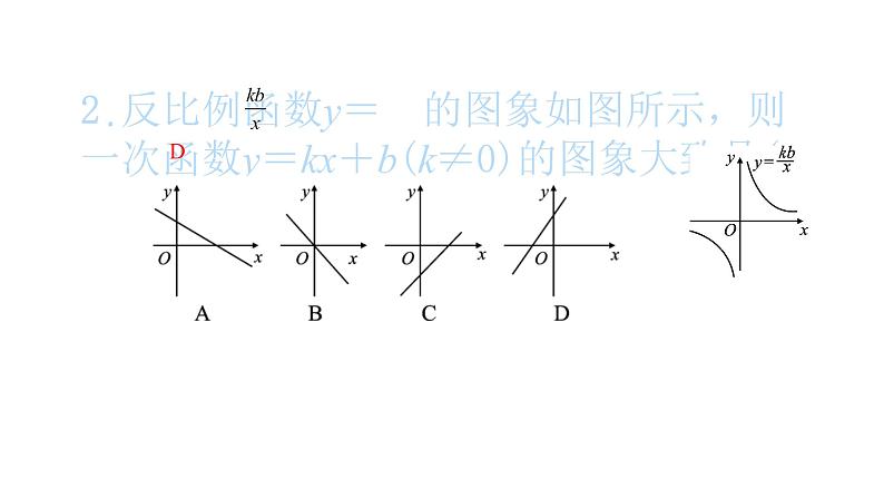 2022九年级数学下册第二十六章反比例函数26.1反比例函数方法专题1反比例函数与一次函数的综合习题课件新版新人教版第3页