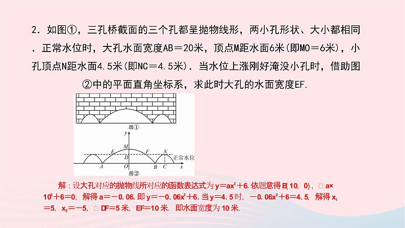 数学华东师大版九年级下册同步教学课件第26章二次函数专题(4)二次函数的实际应用作业第3页