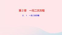 湘教版九年级上册2.1 一元二次方程教学课件ppt