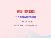 数学湘教版九年级上册同步教学课件第3章图形的相似3.4相似三角形的判定与性质3.4.1相似三角形的判定第1课时相似三角形判定的基本定理作业
