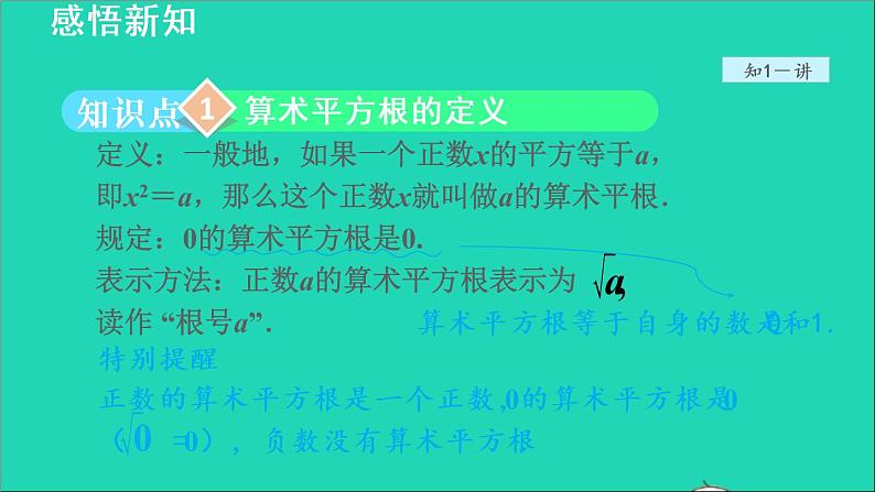 数学北师大版八年级上册同步教学课件第2章实数2.2平方根1算术平方根04