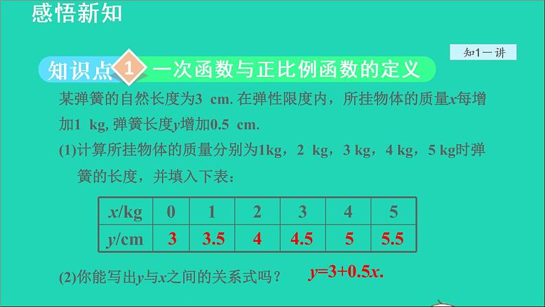 数学北师大版八年级上册同步教学课件第4章一次函数4.2一次函数与正比例函数第4页