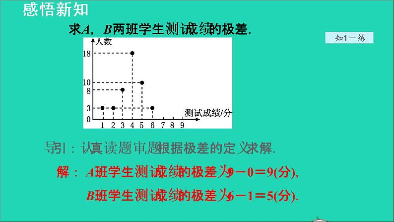 数学北师大版八年级上册同步教学课件第6章数据的分析6.4数据的离散程度1方差第7页