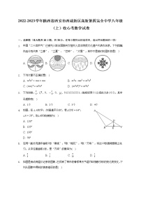 2022-2023学年陕西省西安市西咸新区高新第四完全中学八年级（上）收心考数学试卷(解析版)