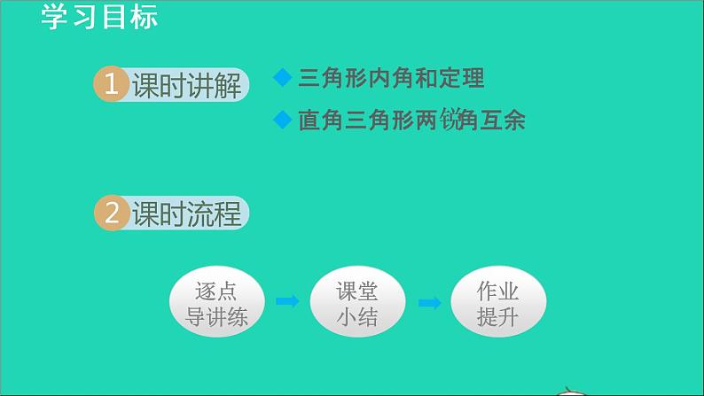 数学北师大版八年级上册同步教学课件第7章平行线的证明7.5三角形内角和定理1三角形的内角第2页