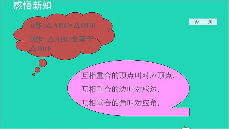 数学苏科版八年级上册同步教学课件第1章全等三角形1.2全等三角形05