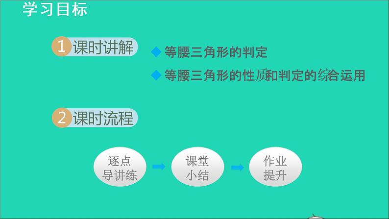 数学苏科版八年级上册同步教学课件第2章轴对称图形2.5等腰三角形的轴对称性2等腰三角形的判定02