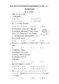 江苏省苏州市高新实验初中2021-2022学年七年级（下）期末数学试卷(含解析)