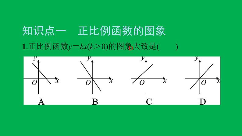 2022八年级数学下册第十九章一次函数19.2一次函数19.2.1正比例函数第2课时正比例函数的图象和性质习题课件新版新人教版03