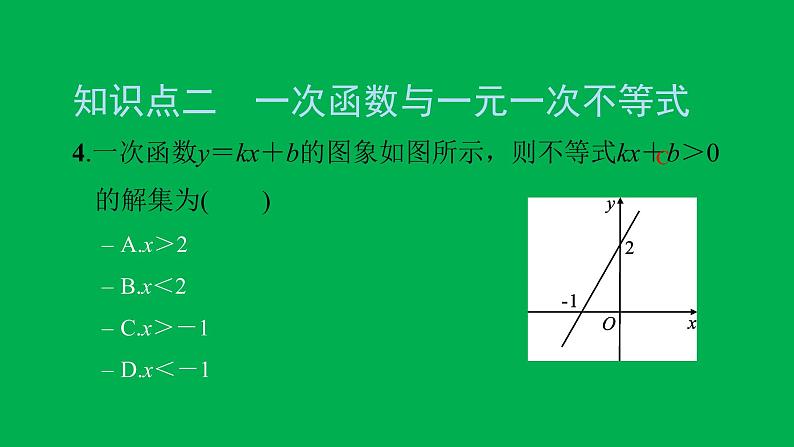 2022八年级数学下册第十九章一次函数19.2一次函数19.2.3一次函数与方程不等式习题课件新版新人教版06