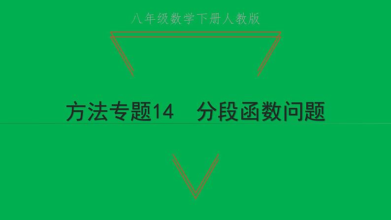 2022八年级数学下册第十九章一次函数方法专题14分段函数问题习题课件新版新人教版第1页