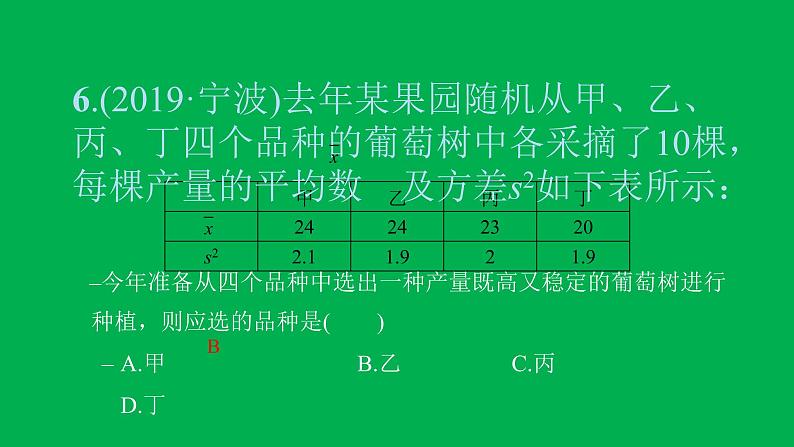 2022八年级数学下册第二十章数据的分析20.2数据的波动程度习题课件新版新人教版07