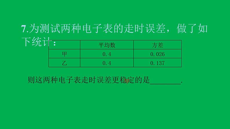 2022八年级数学下册第二十章数据的分析20.2数据的波动程度习题课件新版新人教版08