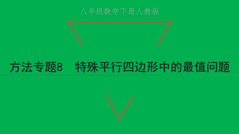 2022八年级数学下册第十八章平行四边形方法专题8特殊平行四边形中的最值问题习题课件新版新人教版01