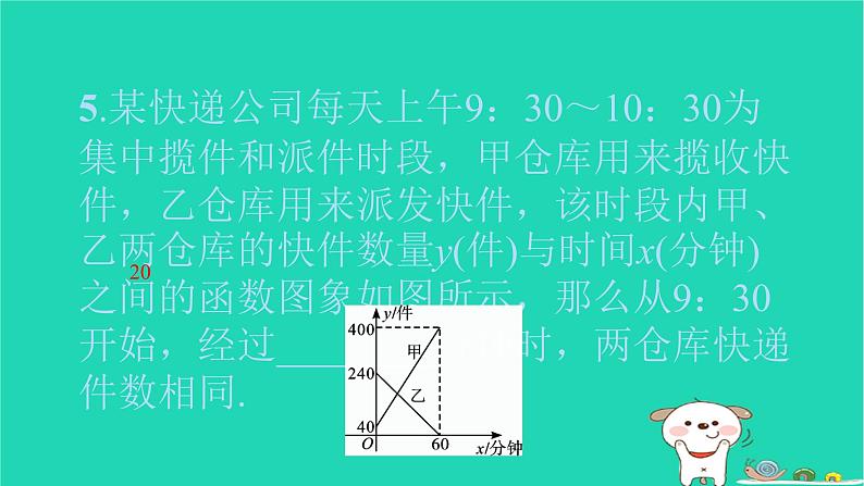 2022八年级数学下册专题卷六一次函数应用的常见类型习题课件新版新人教版06