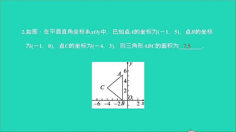 2022七年级数学下册第七章平面直角坐标系方法专题5用坐标求图形面积和探索点的坐标规律课件新版新人教版03