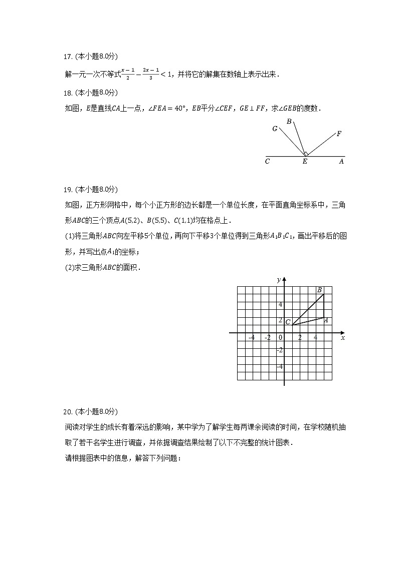 2021-2022学年新疆巴音郭楞州七年级（下）期末数学试卷（含解析）03