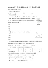 2021-2022学年四川省雅安市八年级（下）期末数学试卷（含解析）