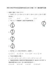 2021-2022学年河北省沧州市任丘市七年级（下）期末数学试卷（含解析）