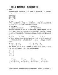 人教版九年级上册22.3 实际问题与二次函数同步训练题