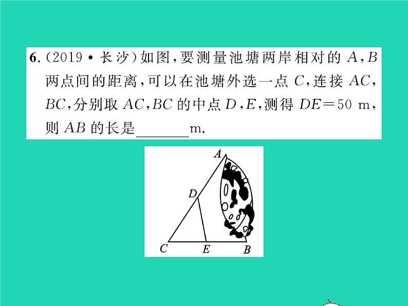 2022八年级数学下册第六章平行四边形6.3三角形的中位线习题课件新版北师大版07