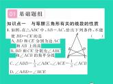 2022八年级数学下册第一章三角形的证明1.1等腰三角形第2课时等边三角形的性质习题课件新版北师大版