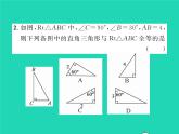 2022八年级数学下册第一章三角形的证明1.2直角三角形第2课时直角三角形全等的判定习题课件新版北师大版