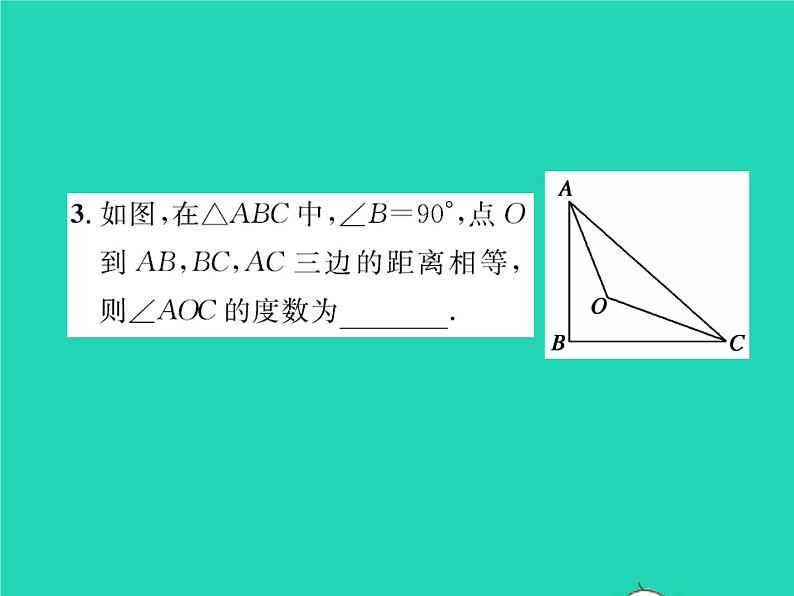 2022八年级数学下册第一章三角形的证明1.4角平分线第2课时三角形的内角平分线习题课件新版北师大版04