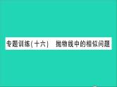 数学人教版九年级下册同步教学课件第27章相似专题训练16抛物线中的相似问题作业