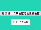 数学沪科版九年级上册同步教学课件第21章二次函数与反比例函数21.1二次函数作业