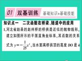 数学沪科版九年级上册同步教学课件第21章二次函数与反比例函数21.4二次函数的应用第2课时利用二次函数解决桥梁建筑等问题作业
