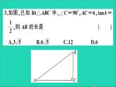 数学沪科版九年级上册同步教学课件第23章解直角三角形23.1锐角的三角函数1锐角的三角函数第1课时正切作业